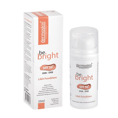 Dermoskin Be Bright SPF50+ Likit Fondöten 33ml - Light