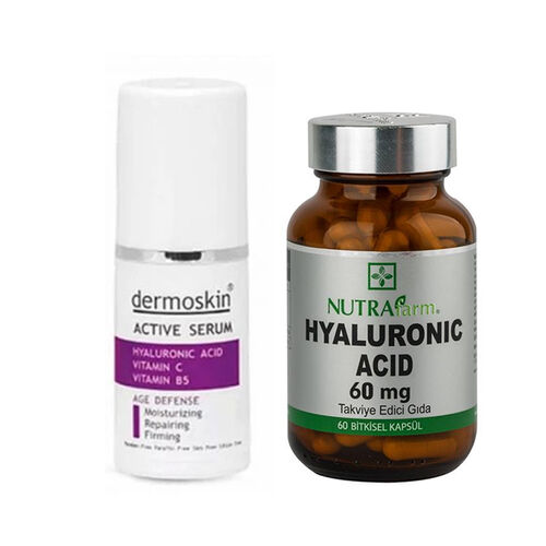Dermoskin Hyaluronic Acid + Active Serum (Nem Takviyesi Seti)