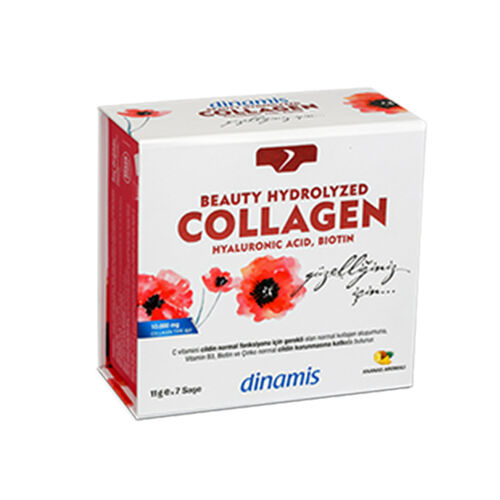 Dinamis Beauty Hydrolyzed Collagen İçeren Takviye Edici Gıda 11 g x 7 Saşe