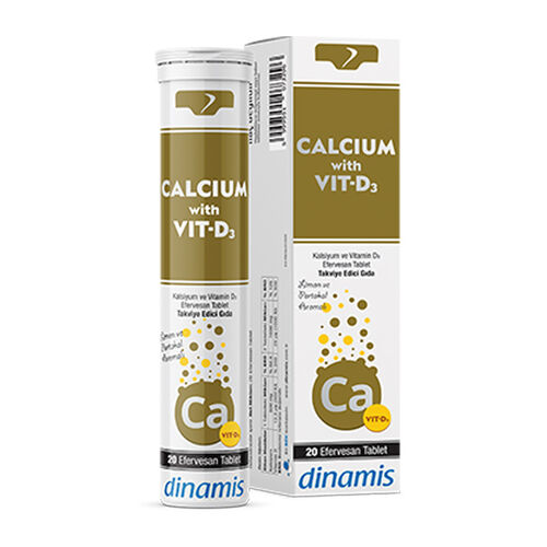 Dinamis Calcium with Vith-C Takviye Edici Gıda 20 Efervesan Tablet