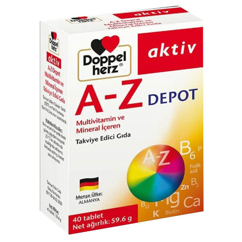 Doppel Herz A-Z Depot Multivitamin İçeren Takviye Edici Gıda 40 Tablet