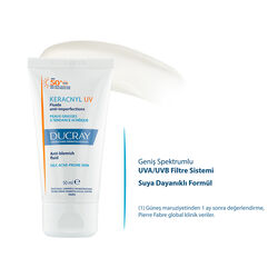 Ducray Keracnyl UV SPF50+ Anti Blemish Fluid 50 ml - Thumbnail