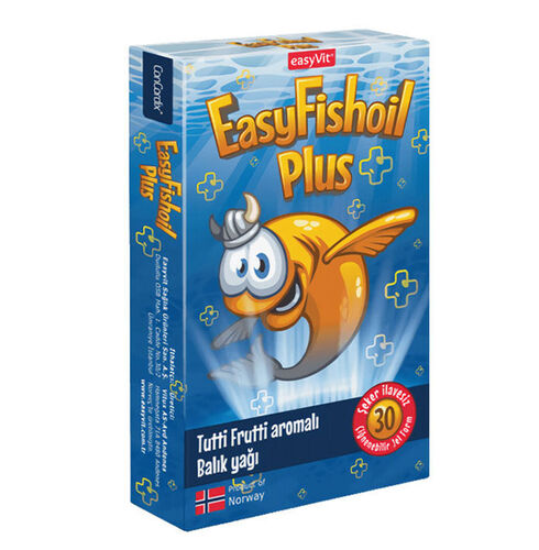 Easy Fish Oil Plus Tutti Frutti Aromalı Balık Yağı 30 Çiğnenebilir Jel