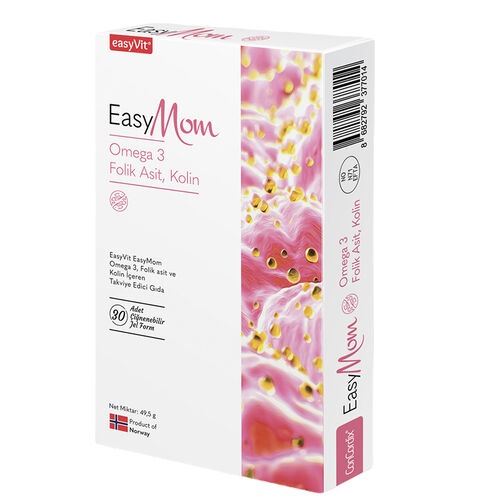 EasyVit EasyMom Takviye Edici Gıda 30 Adet Çiğnenebilir Jel Form