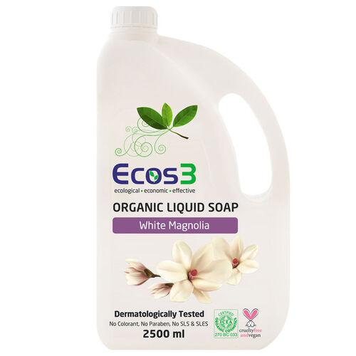 Ecos3 Organik Beyaz Manolya Kokulu Sıvı Sabun 2500 ml