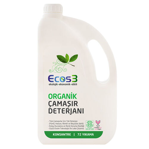 Ecos3 Organik Çamaşır Deterjanı 2500 ml - 72 Yıkama