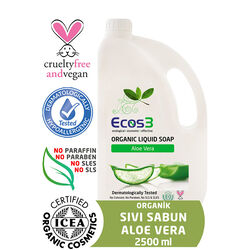Ecos3 Organik Sıvı Sabun Aloe Vera 2500 ml - Thumbnail