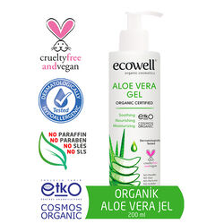 Ecowell Organik Aloe Vera Jel 200 ml - Thumbnail