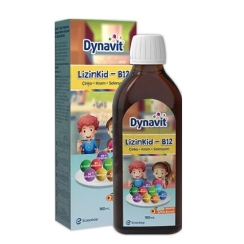 Eczacıbaşı Dynavit LizinKid - B12 Takviye Edici Gıda 150 ml - Şeftali Aromalı