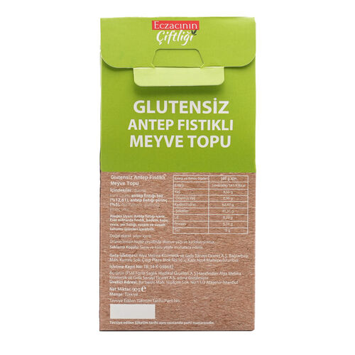 Eczacının Çiftliği Glutensiz Antep Fıstıklı Meyve Topu 90 gr