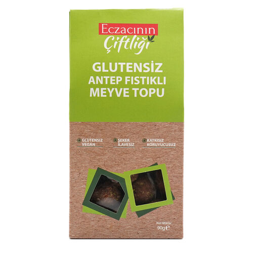 Eczacının Çiftliği Glutensiz Antep Fıstıklı Meyve Topu 90 gr