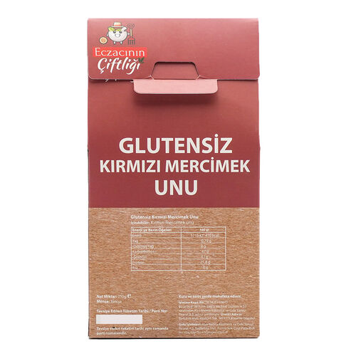 Eczacının Çiftliği Glutensiz Kırmızı Mercimek Unu 250 gr