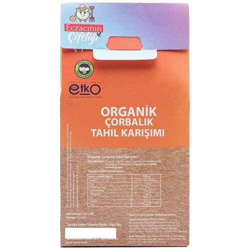 Eczacının Çiftliği Organik Çorbalık Tahıl Karışımı 250 g