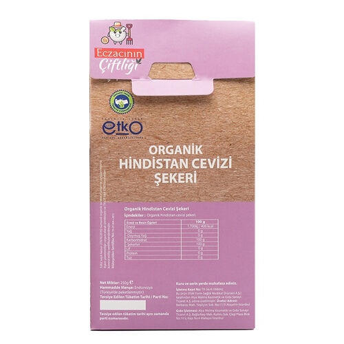 Eczacının Çiftliği Organik Hindistan Cevizi Şekeri 250 gr