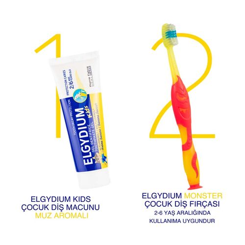 Elgydium Muz Aromalı Çocuk Diş Macunu 2-6 Yaş 50 ml
