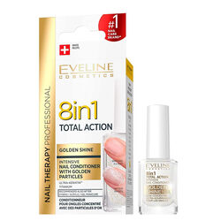 Eveline Cosmetics 8 in 1 Total Golden Shine Intensive Nail Conditioner 12 ml - Thumbnail