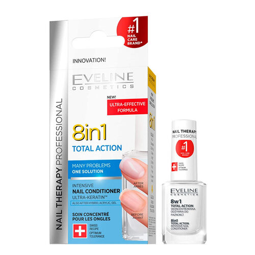 Eveline Cosmetics Total Action 8 In 1 Intensive Nail Conditioner 12 ml