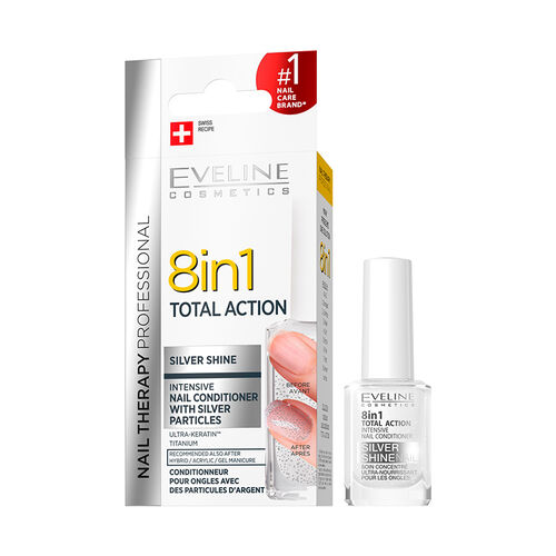 Eveline Silver Shine Intensive Nail Conditioner 8 in 1 Total Action 12 ml