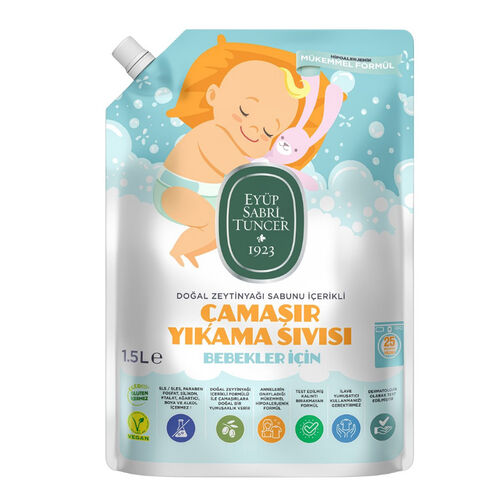 Eyüp Sabri Tuncer Doğal Zeytinyağı İçerikli Bebek Çamaşır Yıkama Sıvısı 1,5 L