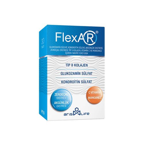 FlexAR Tip 2 Kolajen C Vitamini - Manganez Takviye Edici Gıda 30 Tablet