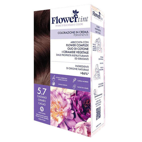 Flowertint Colorazione In Crema Saç Boyama Kiti 5.7 Açık Kahverengi Kakao