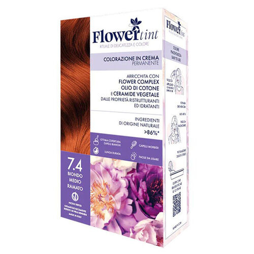 Flowertint Colorazione In Crema Saç Boyama Kiti 7.4 Orta Kumral Sarışın