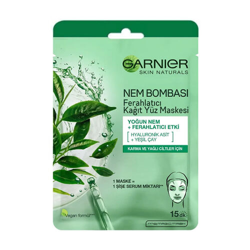 Garnier Nem Bombası Ferahlatıcı Kağıt Yüz Maskesi 28 g