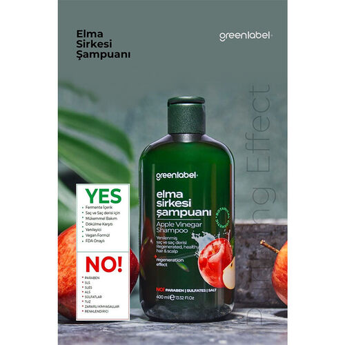 Greenlabel Elma Sirkesi Şampuanı 400 ml