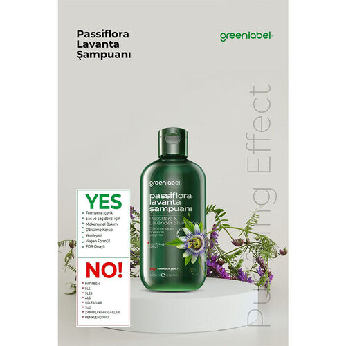 Greenlabel Passiflora ve Lavanta Yağı Şampuanı 400 ml