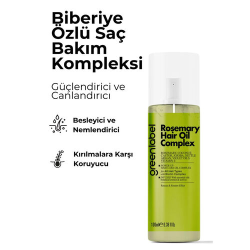 Greenlabel Rosemary Biberiye Özlü Saç Bakım Kompleksi 100 ml