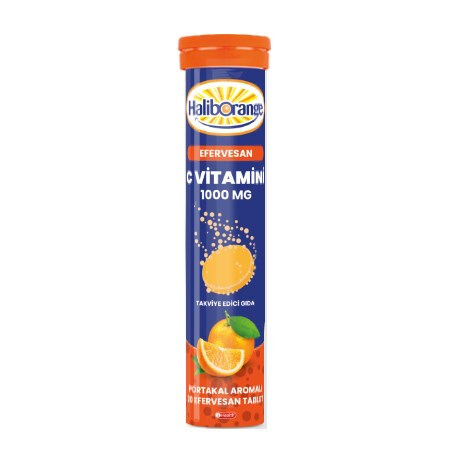 Haliborange Portakal Aromalı C Vitamini Efervesan 20 Efervesan Tablet