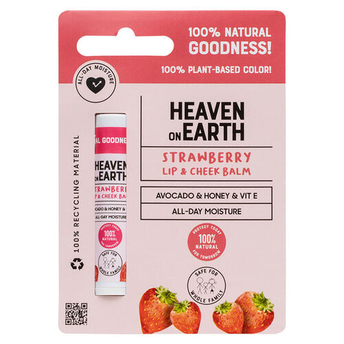Heaven on Earth %100 Doğal Ve Organik İçerikli Lip Balm 5 gr - Strawberry Cheek Balm