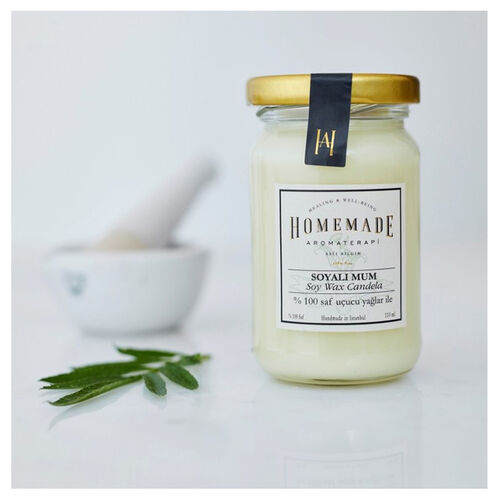 Homemade Aromaterapi Limonotlu Soyalı Mum 110 ml