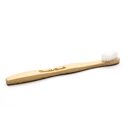 Humble Brush Doğal Yumuşak Çocuklar için Diş Fırçası - Beyaz
