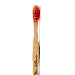 Humble Brush Doğal Yumuşak Yetişkin Diş Fırçası - Kırmızı - Thumbnail