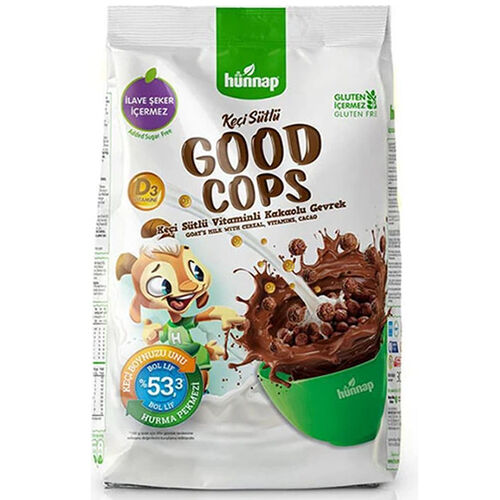 Hünnap Good Cops Keçi Sütlü Vitaminli Kakaolu Gevrek 300 gr