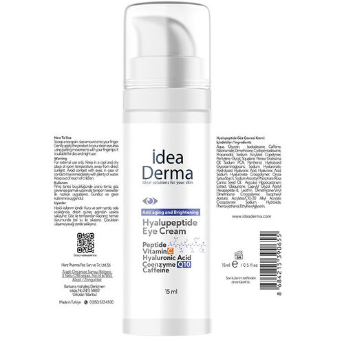 İdea Derma Hyalupeptide Göz Kremi 15 ml