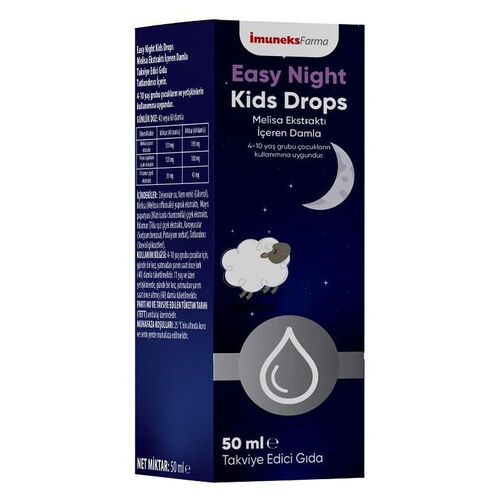 Imuneks Easy Night Kids Drops Melisa Ekstraktı İçeren Damla 50 ml