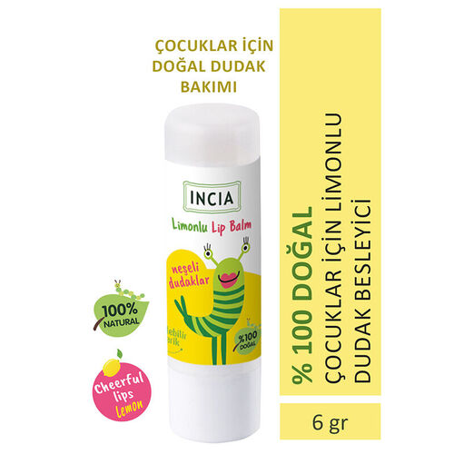 INCIA Bergamot & Limonlu Doğal Dudak Besleyici 6g