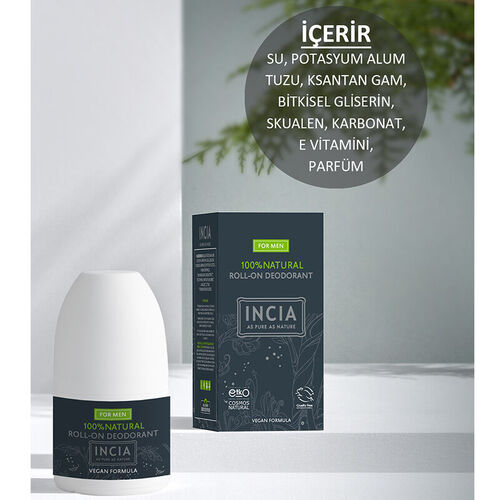 INCIA Doğal Roll-On Deodorant (Erkekler İçin) 50 ml
