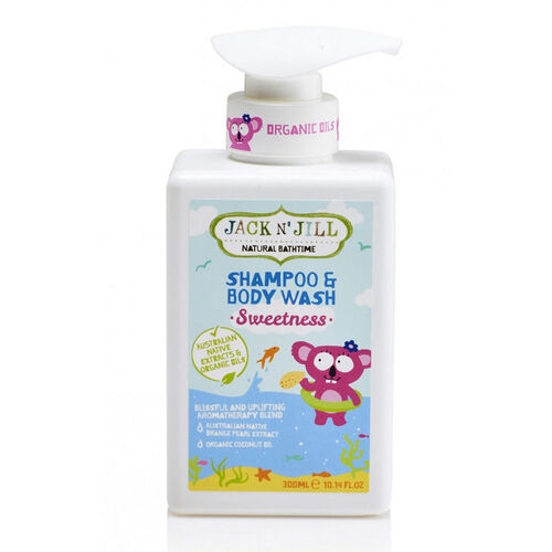 Jack and Jill Natural Bathtime Shampoo & Body Wash 300ml - Sweetness