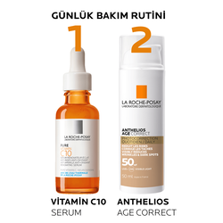 La Roche Posay Anthelios Age Correct SPF50+ Yaşlanma Karşıtı Renkli Yüz Güneş Kremi 50 ml - Thumbnail