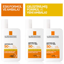 La Roche Posay Anthelios UVmune400 Invisible Fluid Tüm Cilt Tipleri İçin SPF50+ Yüz Güneş Kremi 50 ml - Thumbnail