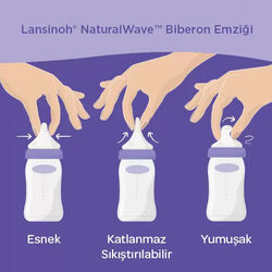 Lansinoh Natural Wave Biberon Emziği - Orta Akış - Thumbnail