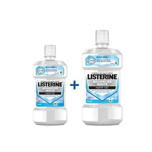 Listerine Advanced White Hafif Tat 500 ml + 250 ml HEDİYE