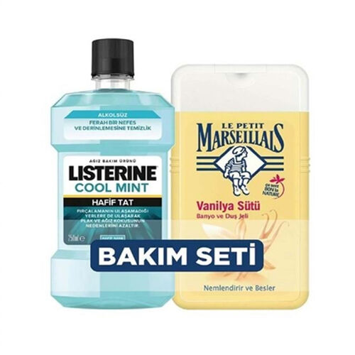 Listerine Cool Mint Ağız Bakım Ürünü 250 ml + Le Petit Marseiliais Duş Jeli 250 ml
