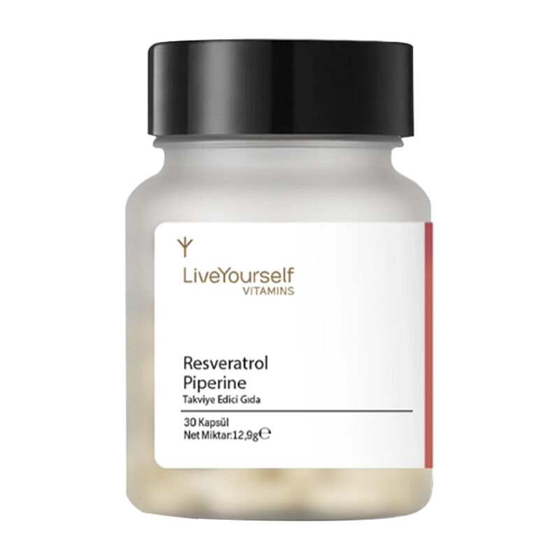 LiveYourself Resveratrol Piperine Takviye Edici Gıda 30 Kapsül