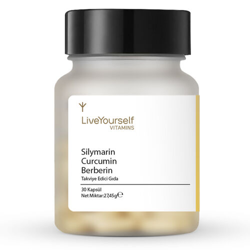 LiveYourself Vitamins Silymarin Curcumin Takviye Edici Gıda 30 Kapsül