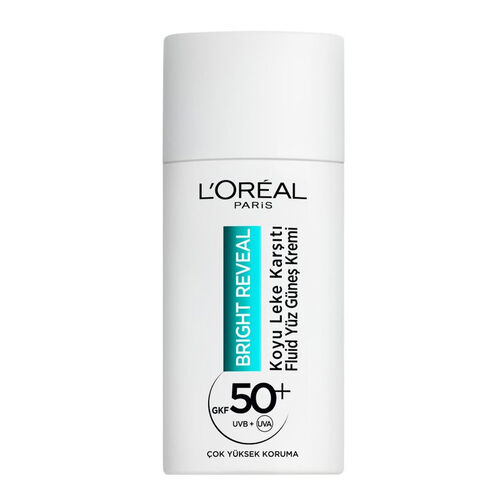 Loreal Paris Bright Reveal Koyu Leke Karşıtı Spf 50 Fluid Yüz Güneş Kremi 50 ml