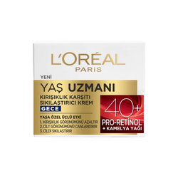 Loreal Paris Yaş Uzmanı 40+ Kırışıklık Karşıtı Sıkılaştırıcı Gece Kremi 50 ml - Thumbnail